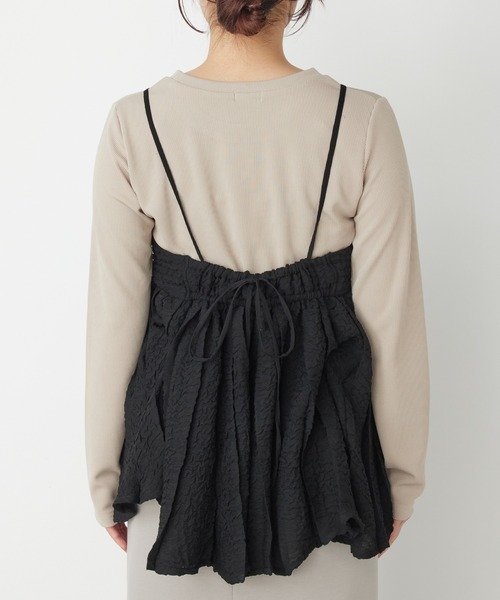 un dix cors（アンディコール）の「シマーシュリンクレイヤードキャミソール（キャミソール・レディース・ブラック・FREE）」の22枚目の写真