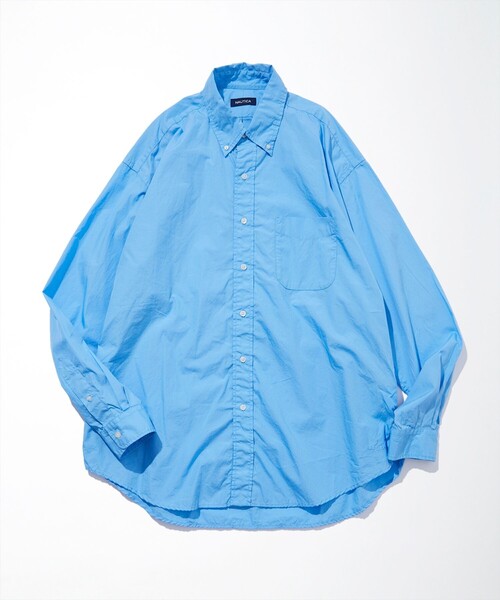 NAUTICA（ノーティカ）の「NAUTICA/ノーティカ Faded L/S Shirt (Broadcloth)/ブリーチ ブロードシャツ ロングスリーブ（シャツ/ブラウス・メンズ・ネイビー/ブルー/サックスブルー・MEDIUM/LARGE/X-LARGE）」の3枚目の写真