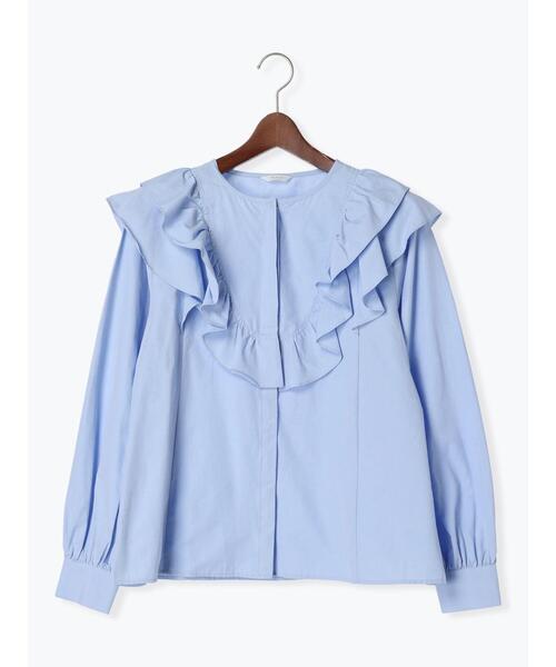 Te chichi（テチチ）の「ラッフルフリルブラウス（シャツ/ブラウス・レディース・サックスブルー/オフホワイト/ネイビー・F）」の19枚目の写真