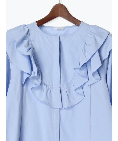 Te chichi（テチチ）の「ラッフルフリルブラウス（シャツ/ブラウス・レディース・サックスブルー/オフホワイト/ネイビー・F）」の21枚目の写真