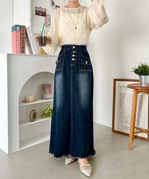 CLEA(クレア)の「ライン刺繍シアーボリュームブラウス(シャツ/ブラウス・レディース・アイボリー/ピンク・FREE)」の19枚目の写真
