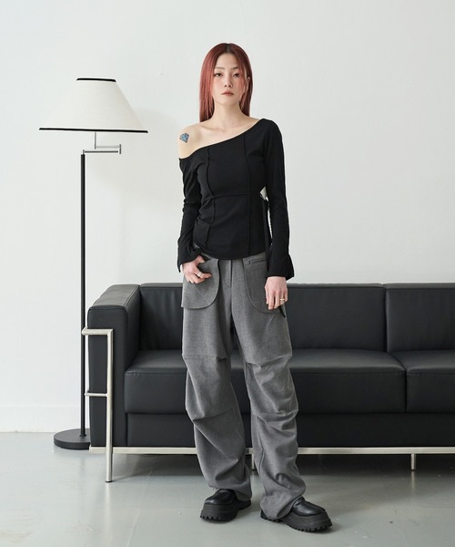 ショルダースリットデザインカットソー ショルダースリットデザインカットソー | ラシュッド(LASUD