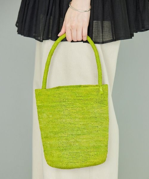 MADE IN MADA（メイドインマダ）の「【MADE IN MADA】NAIVOカゴバック（かごバッグ・レディース・ナチュラル/グレー/ライトグリーン・FREE）」の4枚目の写真