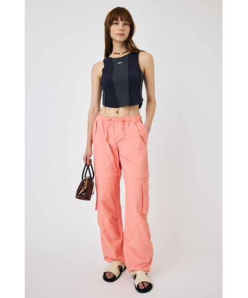 MOUSSY(マウジー)の「OVERLOCK タンクトップ(タンクトップ・レディース・マルチ/ライトブラック/オフホワイト・FREE)」の6枚目の写真