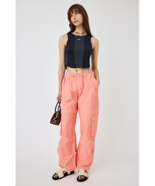 MOUSSY(マウジー)の「OVERLOCK タンクトップ(タンクトップ・レディース・マルチ/ライトブラック/オフホワイト・FREE)」の7枚目の写真