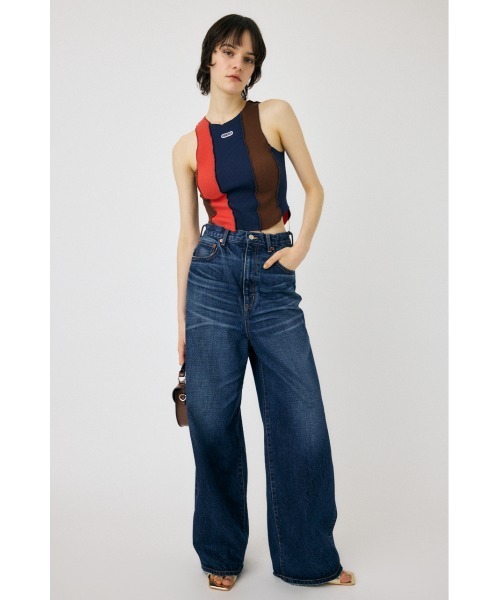 MOUSSY(マウジー)の「OVERLOCK タンクトップ(タンクトップ・レディース・マルチ/ライトブラック/オフホワイト・FREE)」の13枚目の写真