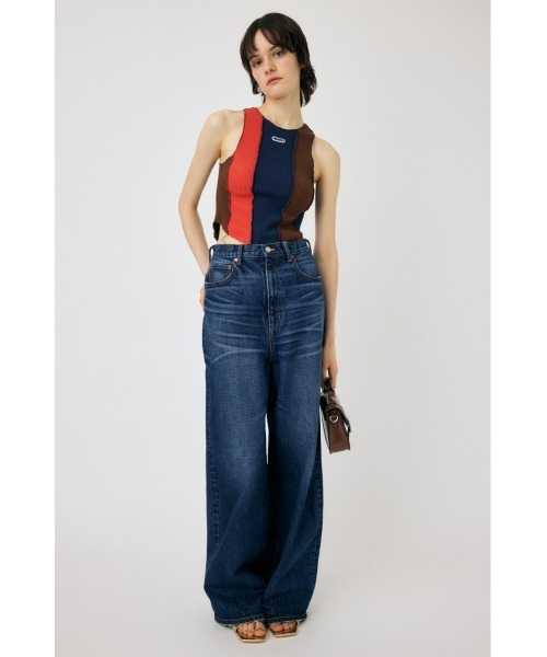 MOUSSY(マウジー)の「OVERLOCK タンクトップ(タンクトップ・レディース・マルチ/ライトブラック/オフホワイト・FREE)」の14枚目の写真
