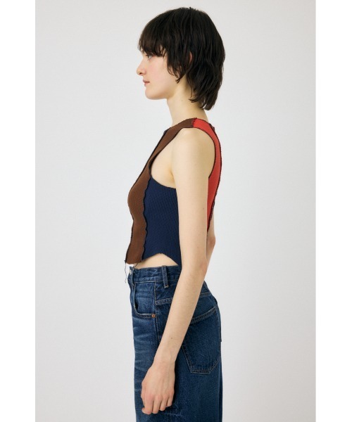 MOUSSY(マウジー)の「OVERLOCK タンクトップ(タンクトップ・レディース・マルチ/ライトブラック/オフホワイト・FREE)」の17枚目の写真