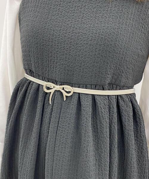 WEGO（ウィゴー）の「WEGO/リボンモチーフメタルゴムベルト（ベルト・レディース・シルバー・FREE）」の4枚目の写真