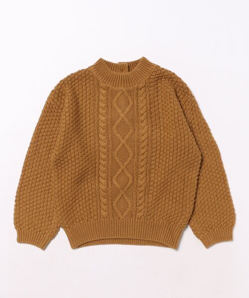 【セール】/Quincy Mae/CABLE KNIT SWEATER | WALNUT（その他ベビー用品）｜NO WAY（ノーウェイ）