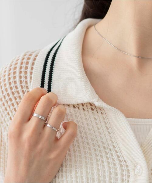 WEGO（ウィゴー）の「WEGO/襟付きメッシュニットショートカーデ（カーディガン/ボレロ・レディース・ホワイト/ブラック/ブラック系その他5・FREE）」の7枚目の写真