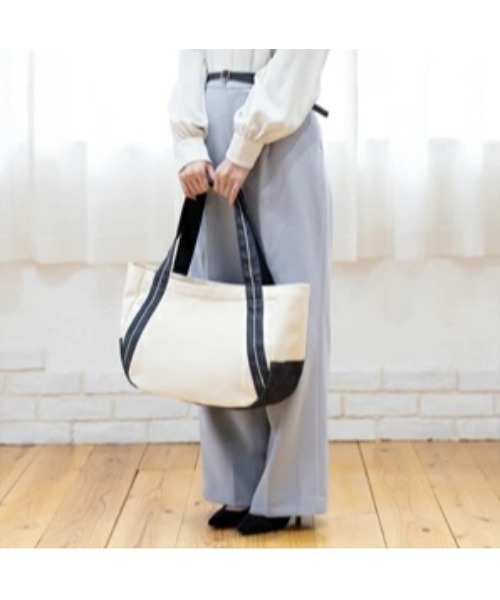 PARKS TOKYO SELECT(パークストウキョウセレクト)の「【corale】(KST)セルビッチデニム×帆布 トートバッグ(トートバッグ・レディース・インディゴブルー・ONE SIZE)」の6枚目の写真