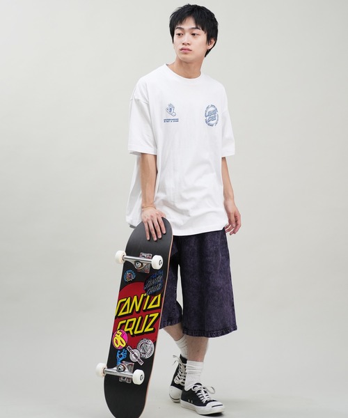 SANTA CRUZ(サンタクルーズ)の「【ムラサキスポーツ限定】SANTACRUZ/サンタクルーズ 半袖Tシャツ バックプリント 502242406(Tシャツ/カットソー・メンズ・ホワイト/スミクロ・M/L/XL)」の9枚目の写真