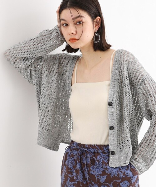 THE SHOP TK (ザ ショップ ティーケー )の「◆キラキラスパンコールカーディガン/洗える(カーディガン/ボレロ・レディース・ブラック/ライトグレー/ベージュ・99)」の2枚目の写真