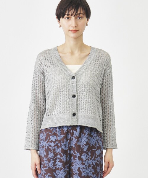 THE SHOP TK (ザ ショップ ティーケー )の「◆キラキラスパンコールカーディガン/洗える(カーディガン/ボレロ・レディース・ブラック/ライトグレー/ベージュ・99)」の21枚目の写真