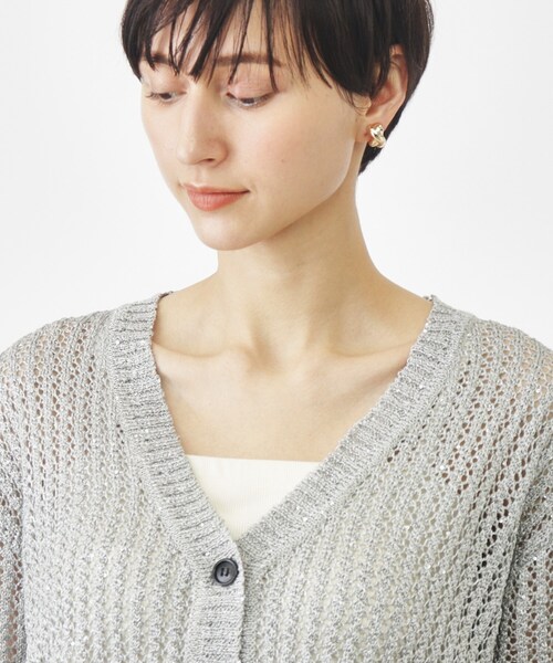 THE SHOP TK (ザ ショップ ティーケー )の「◆キラキラスパンコールカーディガン/洗える(カーディガン/ボレロ・レディース・ブラック/ライトグレー/ベージュ・99)」の14枚目の写真