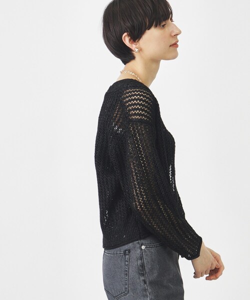THE SHOP TK (ザ ショップ ティーケー )の「◆キラキラスパンコールカーディガン/洗える(カーディガン/ボレロ・レディース・ブラック/ライトグレー/ベージュ・99)」の18枚目の写真