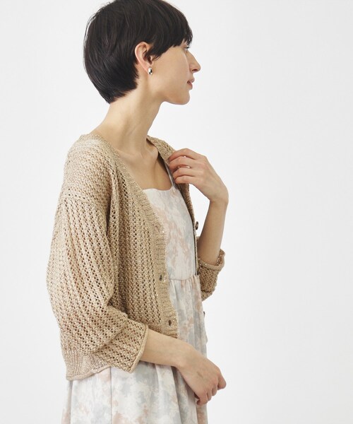 THE SHOP TK (ザ ショップ ティーケー )の「◆キラキラスパンコールカーディガン/洗える(カーディガン/ボレロ・レディース・ブラック/ライトグレー/ベージュ・99)」の10枚目の写真