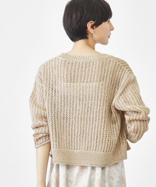 THE SHOP TK (ザ ショップ ティーケー )の「◆キラキラスパンコールカーディガン/洗える(カーディガン/ボレロ・レディース・ブラック/ライトグレー/ベージュ・99)」の11枚目の写真