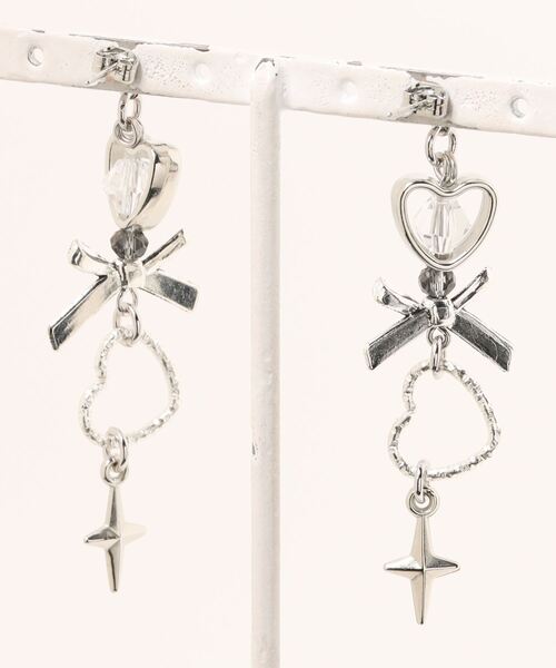 tone（トーン）の「【PANSY BLOOM】twinkle heart pierce(MA)（ピアス（両耳用）・レディース・シルバー・FREE）」の5枚目の写真