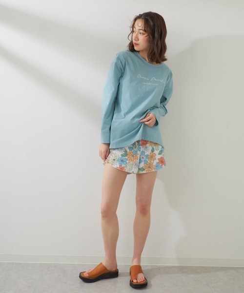 【未使用】トランスコンチネンツ花柄ビキニ 水着 ラップスカート、付属袋4点セット 水着 レディース タンキニ 体型カバー ビキニ 花柄 パステル柄 4