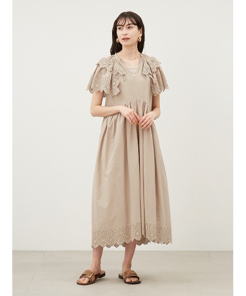 Mila Owen（ミラオーウェン）の「コットンレースフリルスリーブ  