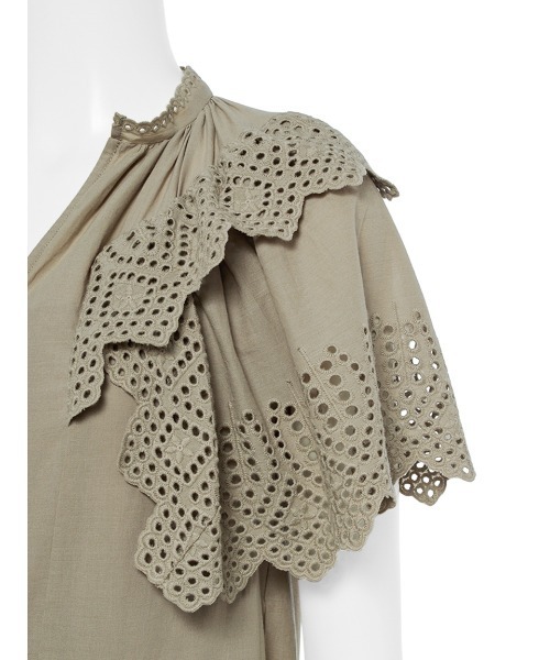Mila Owen（ミラオーウェン）の「コットンレースフリルスリーブ  