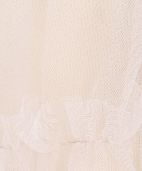 THE SHOP TK （ザ ショップ ティーケー ）の「◆チュールティアードシアーカーディガン【洗える】（カーディガン/ボレロ・レディース・ブラック/オフホワイト/ライトグレー・99）」の12枚目の写真