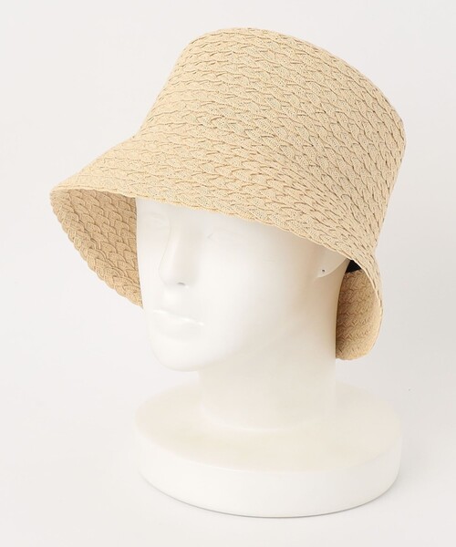 【美品】 キシダミキ ウール クロシェハット メタルプレート 美品】キシダミキ ウール クロシェハット ウール メタルプレート