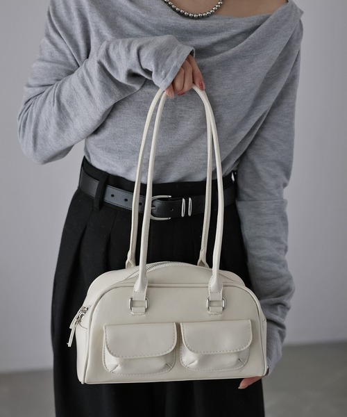 Riberry（リベリー）の「アウトポケットハンドバッグ（ショルダーバッグ・レディース・ホワイト/ブラウン/ブラック・FREE）」の19枚目の写真