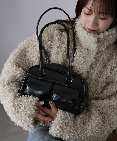 Riberry（リベリー）の「アウトポケットハンドバッグ（ショルダーバッグ・レディース・ホワイト/ブラウン/ブラック・FREE）」の12枚目の写真