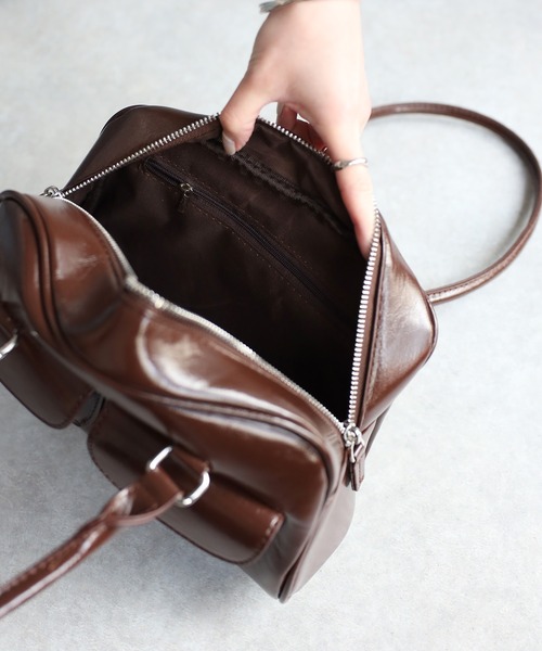 Riberry（リベリー）の「アウトポケットハンドバッグ（ショルダーバッグ・レディース・ホワイト/ブラウン/ブラック・FREE）」の6枚目の写真