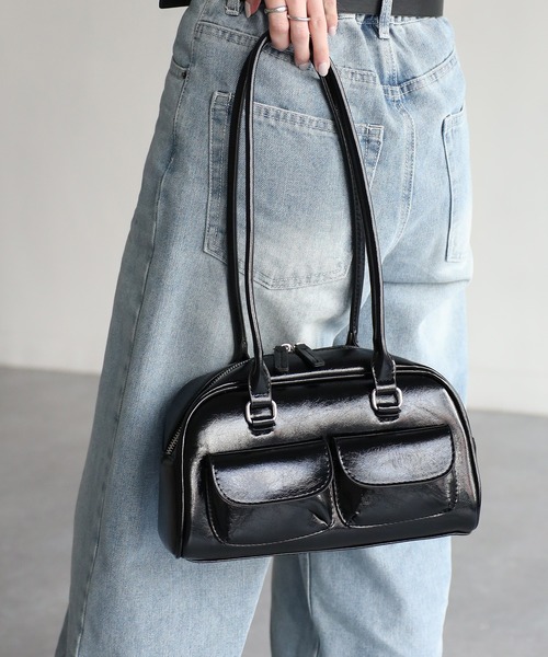 Riberry（リベリー）の「アウトポケットハンドバッグ（ショルダーバッグ・レディース・ホワイト/ブラウン/ブラック・FREE）」の7枚目の写真