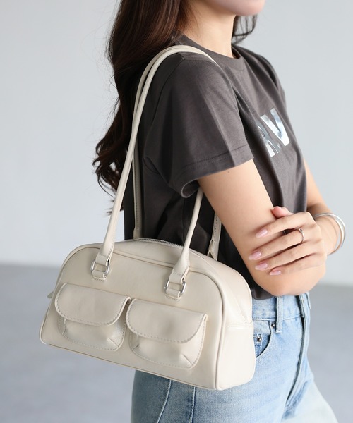 Riberry（リベリー）の「アウトポケットハンドバッグ（ショルダーバッグ・レディース・ホワイト/ブラウン/ブラック・FREE）」の8枚目の写真