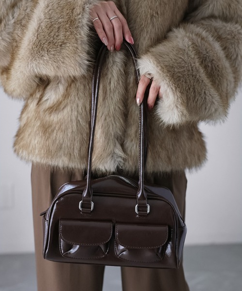 Riberry（リベリー）の「アウトポケットハンドバッグ（ショルダーバッグ・レディース・ホワイト/ブラウン/ブラック・FREE）」の17枚目の写真