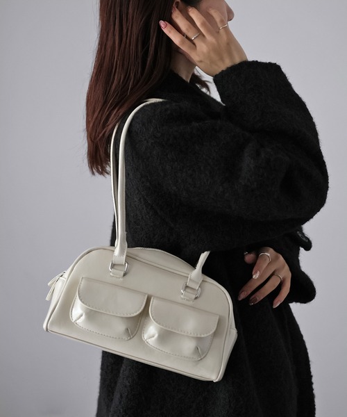 Riberry（リベリー）の「アウトポケットハンドバッグ（ショルダーバッグ・レディース・ホワイト/ブラウン/ブラック・FREE）」の9枚目の写真