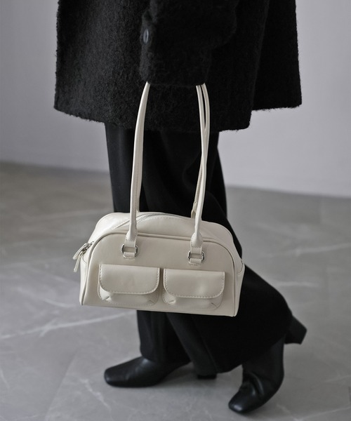 Riberry（リベリー）の「アウトポケットハンドバッグ（ショルダーバッグ・レディース・ホワイト/ブラウン/ブラック・FREE）」の11枚目の写真