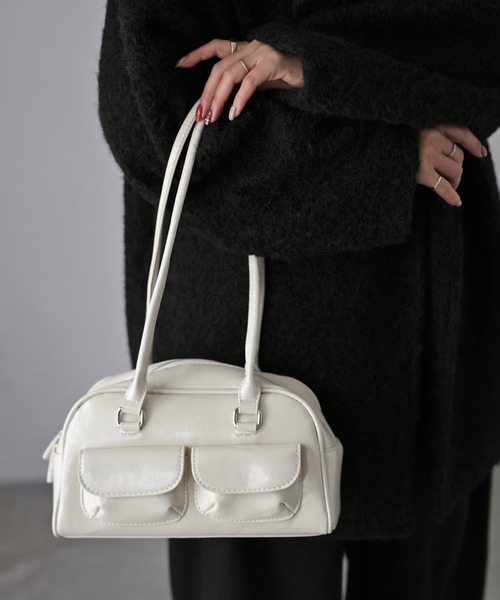 Riberry（リベリー）の「アウトポケットハンドバッグ（ショルダーバッグ・レディース・ホワイト/ブラウン/ブラック・FREE）」の10枚目の写真