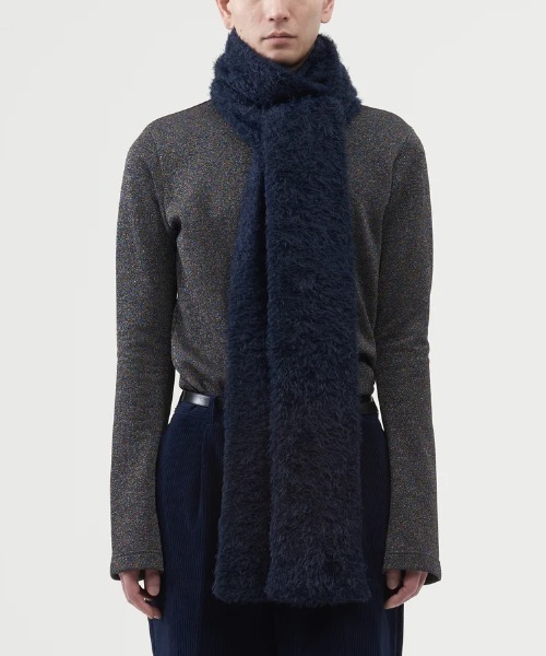 BED J.W. FORD(ベッドフォード)の「BED J.W. FORD Knitting Long Scarf (23AW-B-ST02)(ストール/ショール・メンズ・ブラック・2)」の2枚目の写真