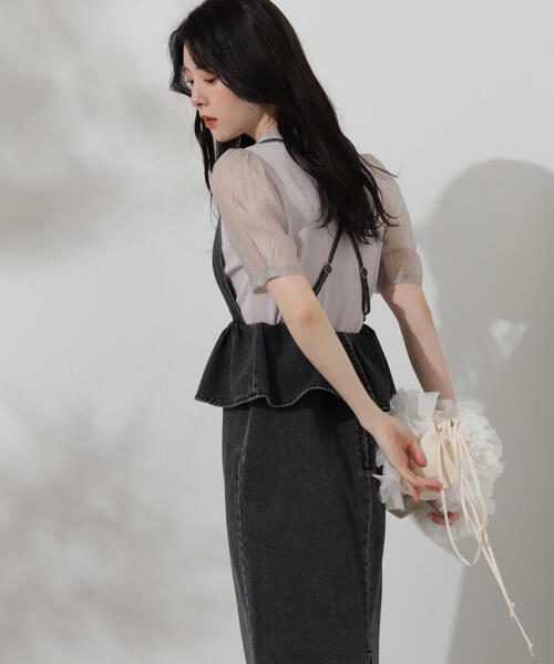 PROPORTION BODY DRESSING（プロポーションボディドレッシング）の「フリルデニムジャンスカ / 1214240501（ワンピース・レディース・ブルー/ブラック・SMALL/MEDIUM）」の20枚目の写真