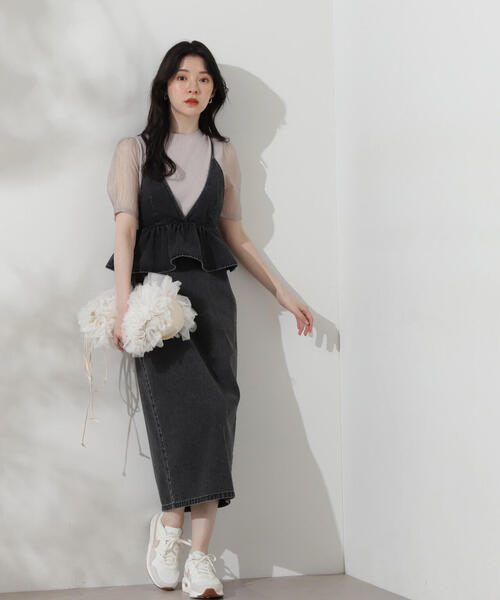 PROPORTION BODY DRESSING（プロポーションボディドレッシング）の「フリルデニムジャンスカ / 1214240501（ワンピース・レディース・ブルー/ブラック・SMALL/MEDIUM）」の19枚目の写真