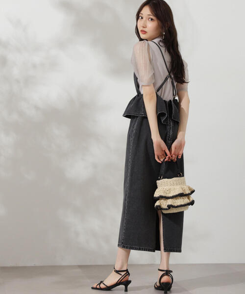 PROPORTION BODY DRESSING（プロポーションボディドレッシング）の「フリルデニムジャンスカ / 1214240501（ワンピース・レディース・ブルー/ブラック・SMALL/MEDIUM）」の16枚目の写真