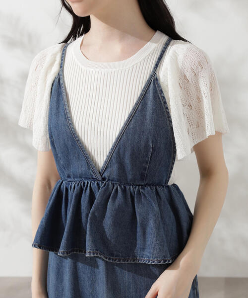 PROPORTION BODY DRESSING（プロポーションボディドレッシング）の「フリルデニムジャンスカ / 1214240501（ワンピース・レディース・ブルー/ブラック・SMALL/MEDIUM）」の5枚目の写真