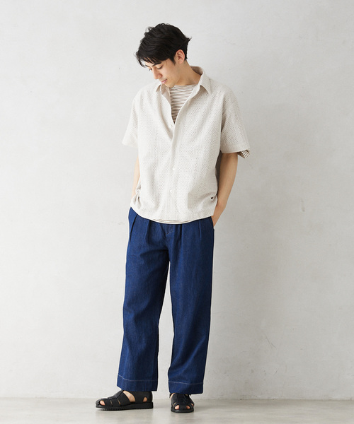 JOURNAL STANDARD relume（ジャーナルスタンダード　レリューム）の「RASHELL LACE SQUARE SS SH（シャツ/ブラウス・メンズ・ライトグレー/ライトホワイト/ブラック・LARGE/MEDIUM）」の8枚目の写真