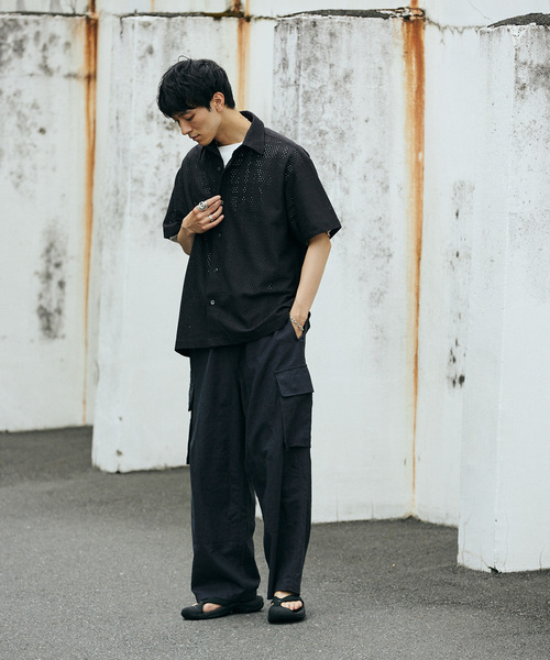 JOURNAL STANDARD relume（ジャーナルスタンダード　レリューム）の「RASHELL LACE SQUARE SS SH（シャツ/ブラウス・メンズ・ライトグレー/ライトホワイト/ブラック・LARGE/MEDIUM）」の10枚目の写真