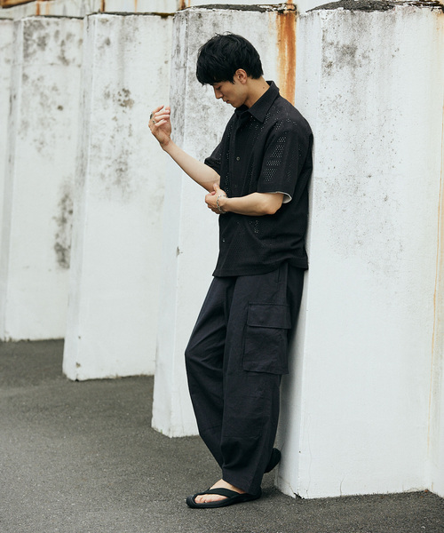 JOURNAL STANDARD relume（ジャーナルスタンダード　レリューム）の「RASHELL LACE SQUARE SS SH（シャツ/ブラウス・メンズ・ライトグレー/ライトホワイト/ブラック・LARGE/MEDIUM）」の11枚目の写真