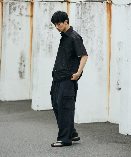 JOURNAL STANDARD relume（ジャーナルスタンダード　レリューム）の「RASHELL LACE SQUARE SS SH（シャツ/ブラウス・メンズ・ライトグレー/ライトホワイト/ブラック・LARGE/MEDIUM）」の12枚目の写真