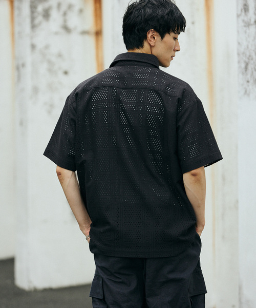 JOURNAL STANDARD relume（ジャーナルスタンダード　レリューム）の「RASHELL LACE SQUARE SS SH（シャツ/ブラウス・メンズ・ライトグレー/ライトホワイト/ブラック・LARGE/MEDIUM）」の20枚目の写真