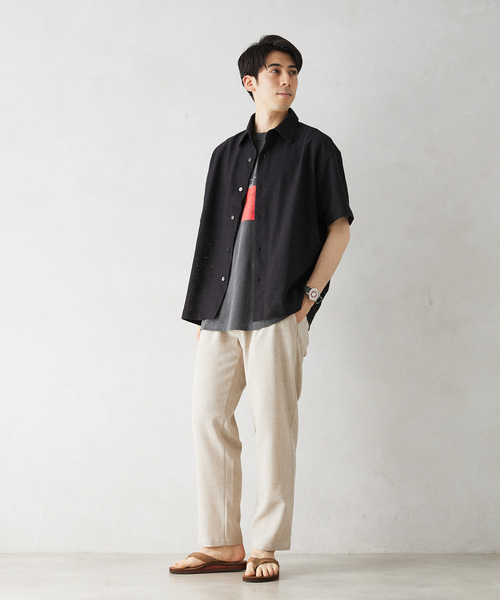 JOURNAL STANDARD relume（ジャーナルスタンダード　レリューム）の「RASHELL LACE SQUARE SS SH（シャツ/ブラウス・メンズ・ライトグレー/ライトホワイト/ブラック・LARGE/MEDIUM）」の21枚目の写真