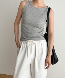 CANAL JEAN | El mar(エルマール) ボートネックリブタンクトップ(タンクトップ)